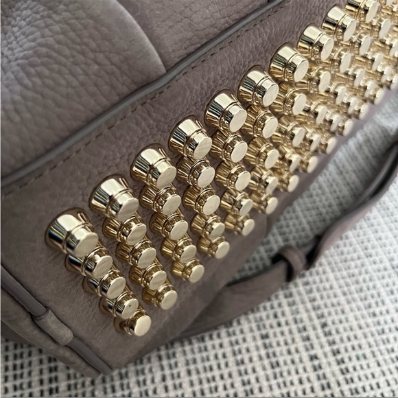 ALEXANDER WANG Large Rocco in Elephant Gray Soft Pebble and Gold - Picture 9 of 14